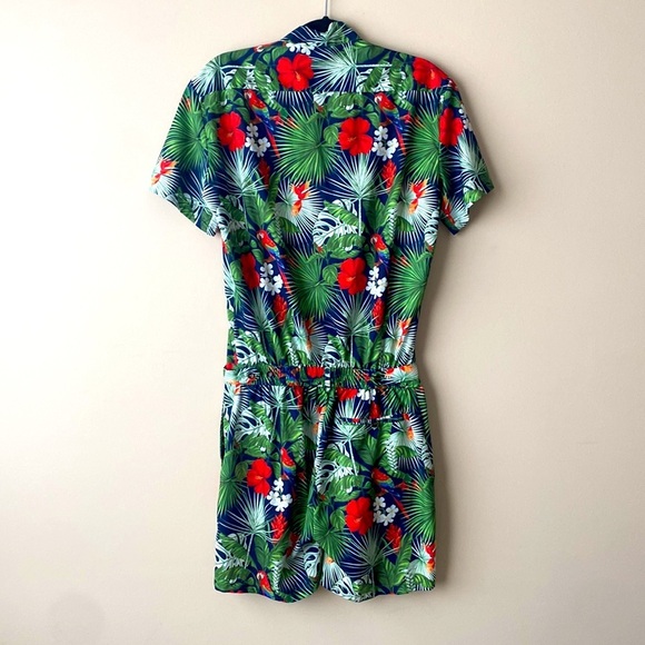 Romper Jack Men’s Tropical Hawaiian Floral One Piece Romper Jumpsuit Set sz S - Picture 7 of 13